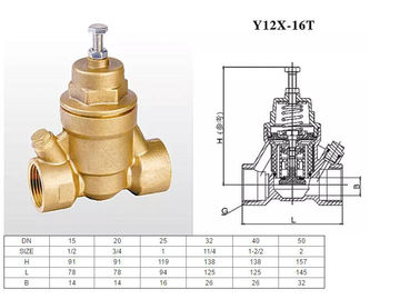 Anti Corrosive Brass Pressure Reducing Valve , DN15 DN50 Water Pressure Regulator Valve